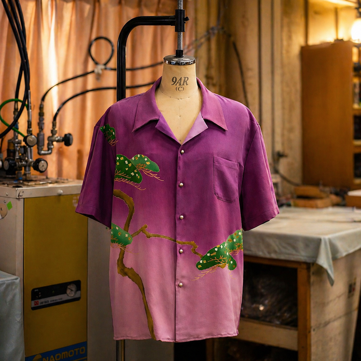 Completed one-of-a-kind aloha shirt